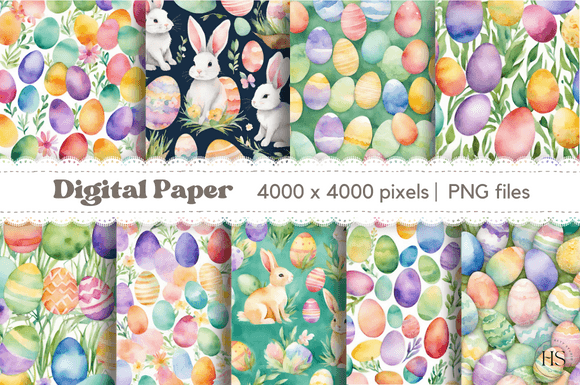 9 Watercolor Pastel Easter Background Graphic Backgrounds By Heyv Studio