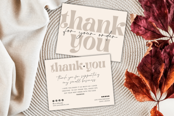 Editable Business Thank You Card