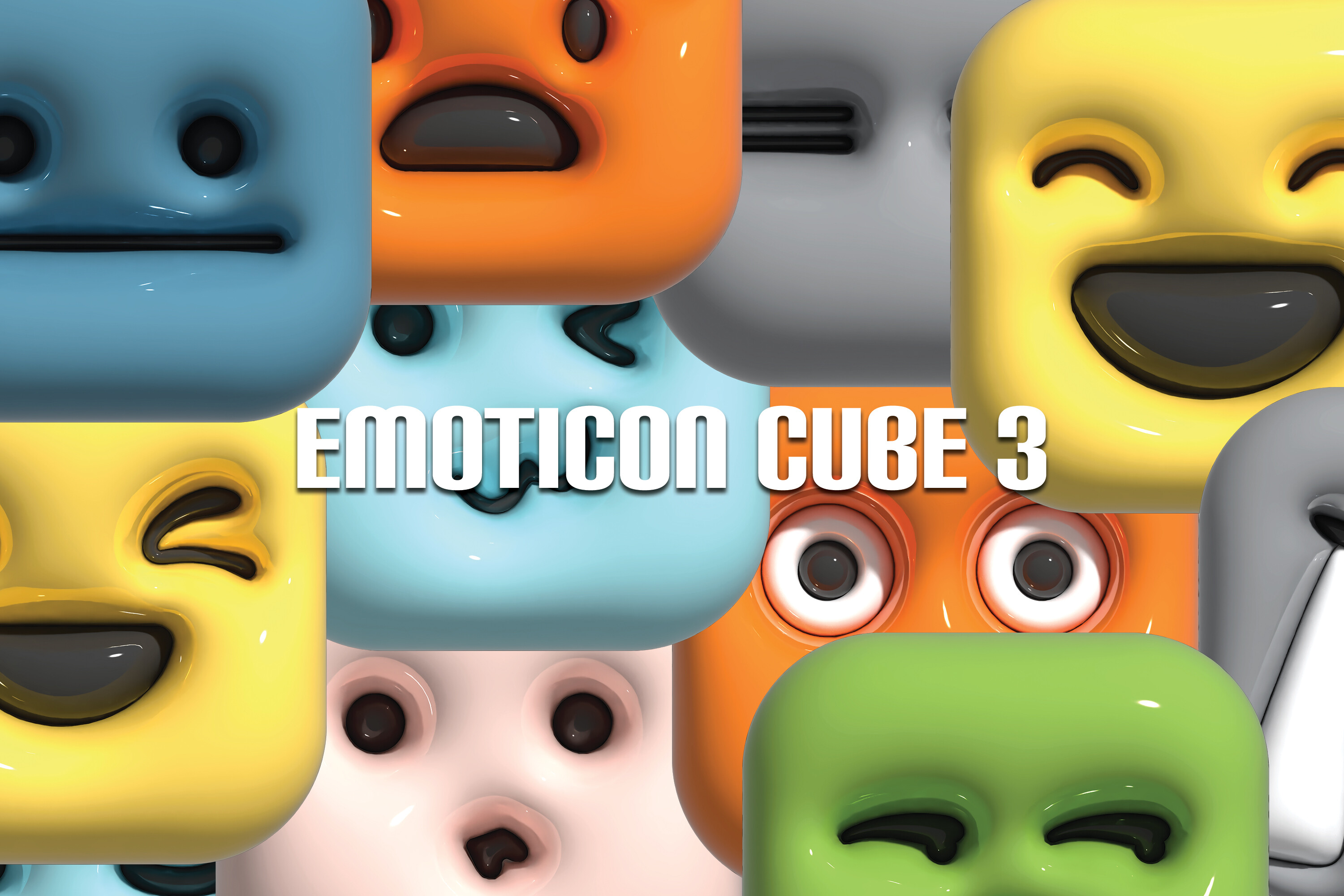 Emoticon Cube 3 Graphic by Nickhard · Creative Fabrica