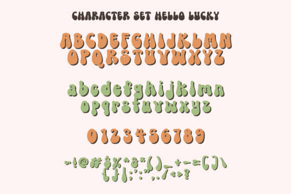 Hello Lucky Font PNG with transparent background - Preview 5