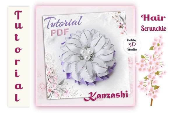 Kanzashi Flower Hair Scrunchie Tutorial