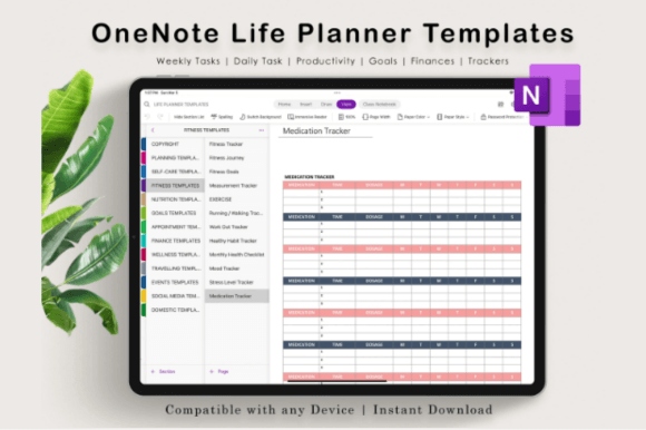 Onenote Digital Life Planner Graphics