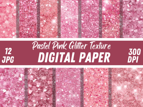 Pastel Pink Glitter Seamless Pattern