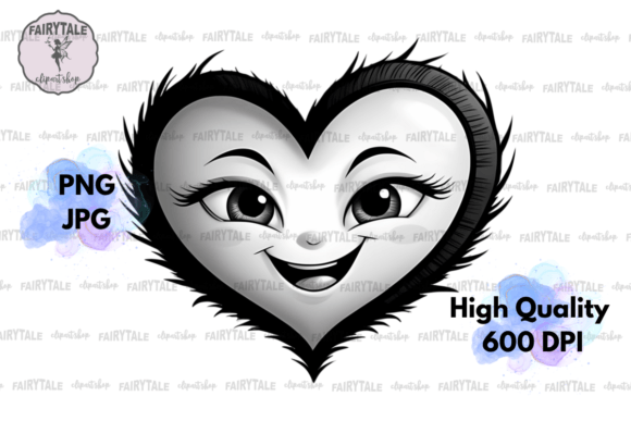 Smiley Heart, PNG Graphic Crafts By Fairytale Clipart Shop