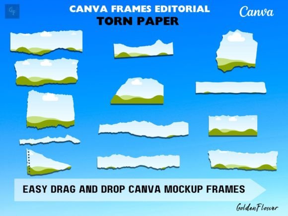 Torn Paper Vectors Canva Frame Collect