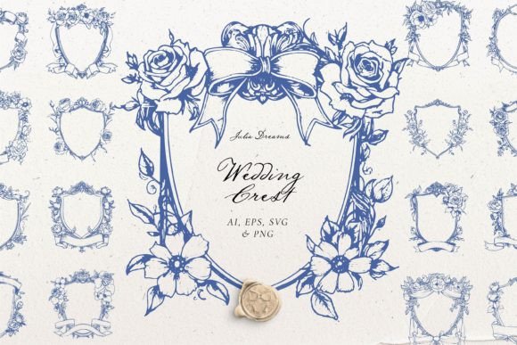 Wedding Crest SVG PNG Clipart