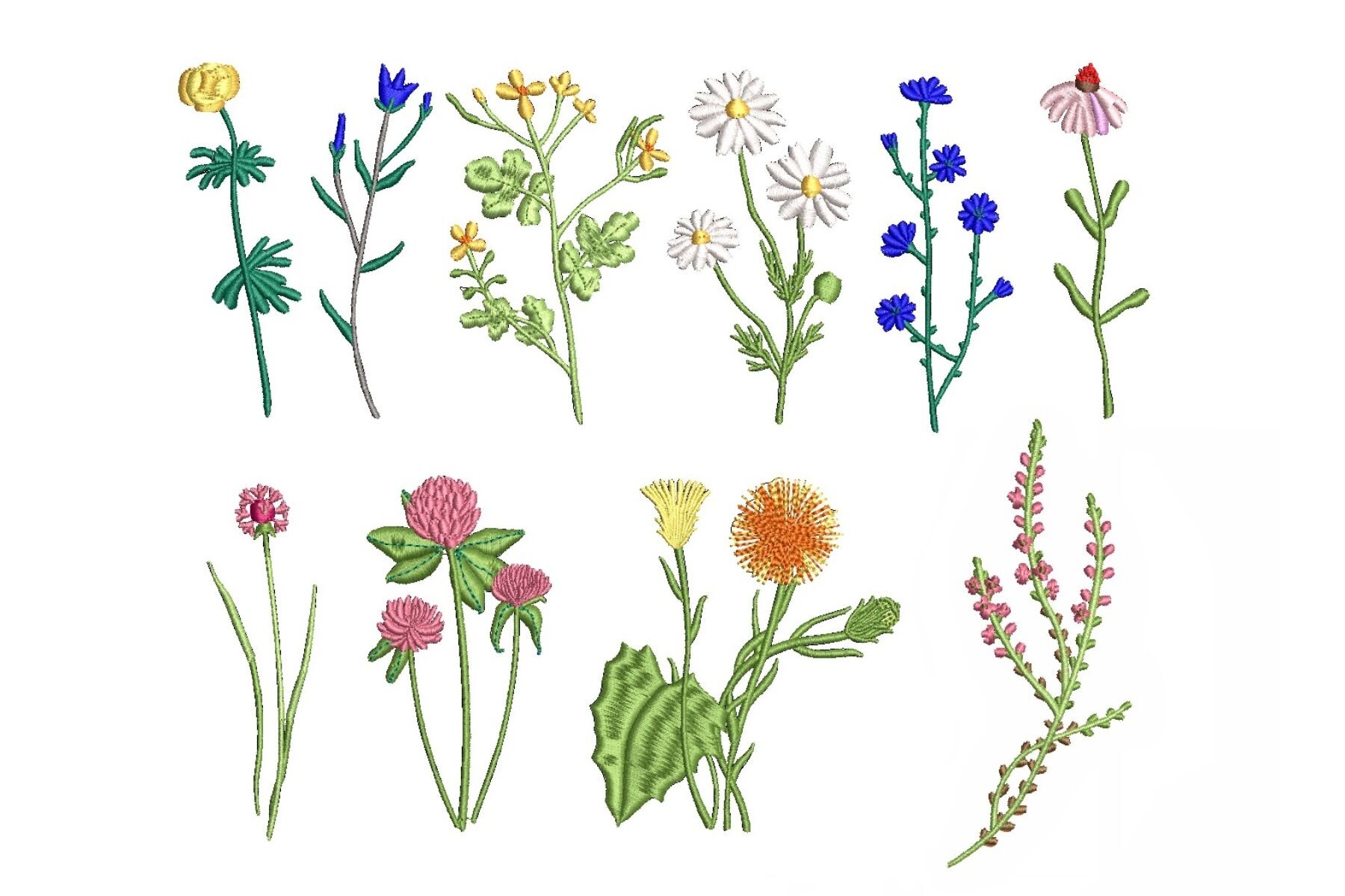 Wilflowers Embroidery Designs #WF010001