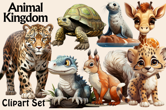 Animal Kingdom Clipart Set Graphic by Craft Studios · Creative Fabrica
