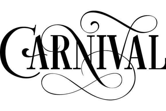 Carnival Lettering. Calligraphic Inscrip Illustration Illustrations Imprimables Par pch.vector