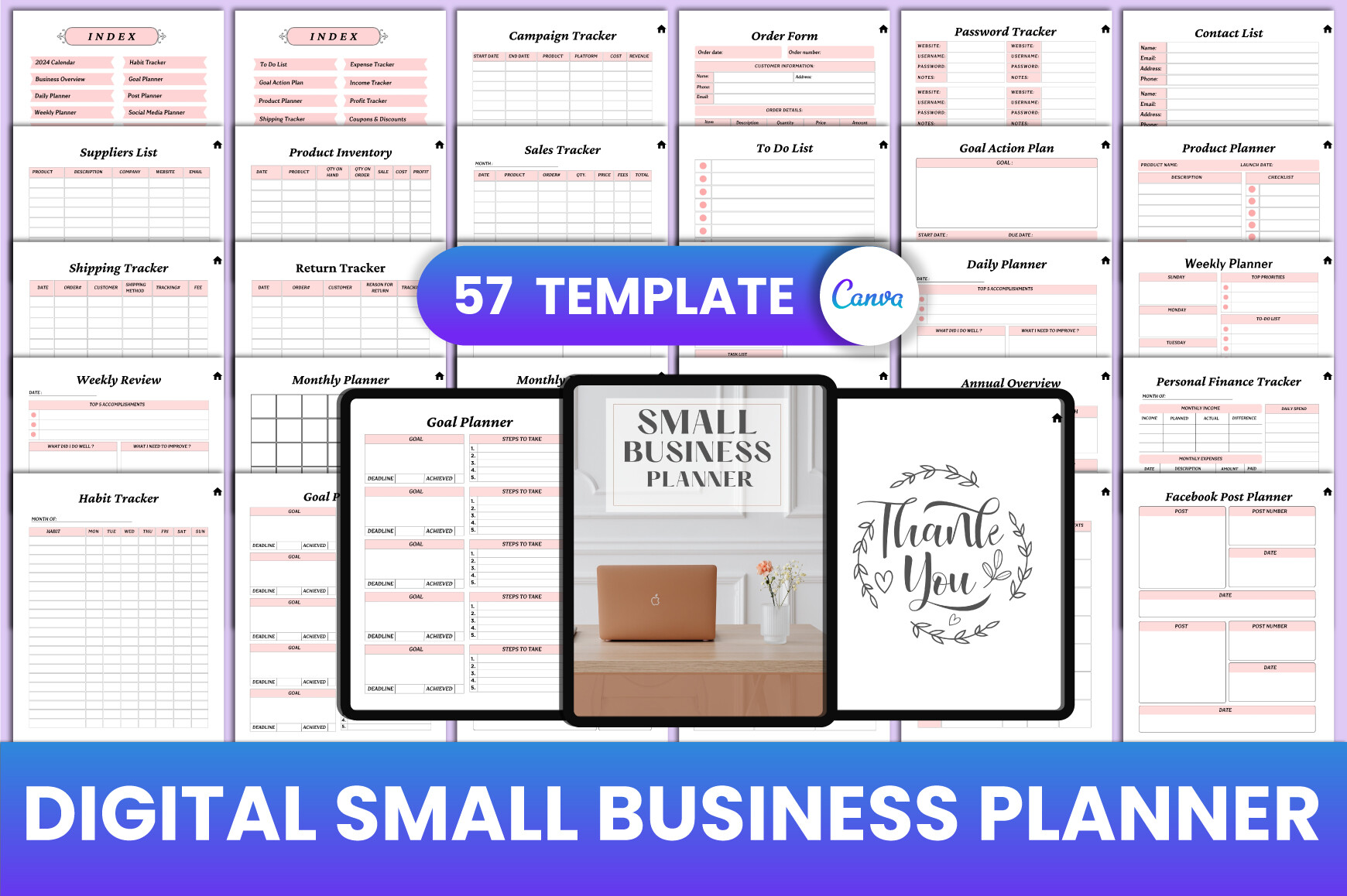 Digital Small Business Planner Canva