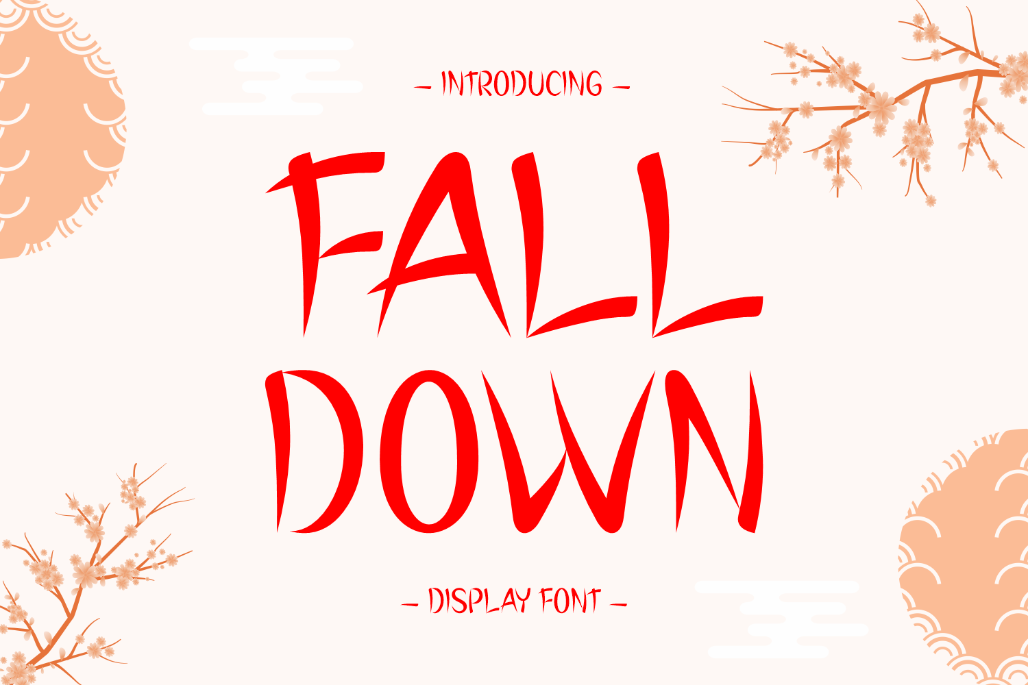 Fall Down modern display font — angular geometric typeface for fashion-forward fall campaigns