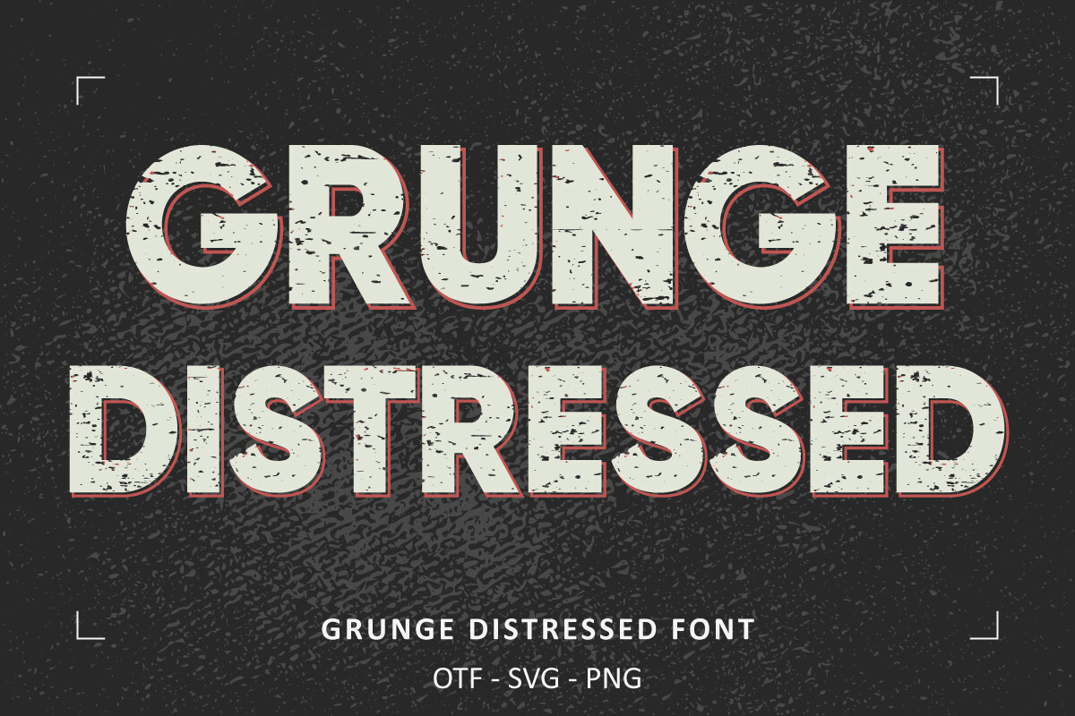 Grunge Distressed preview: vintage grunge poster typeface