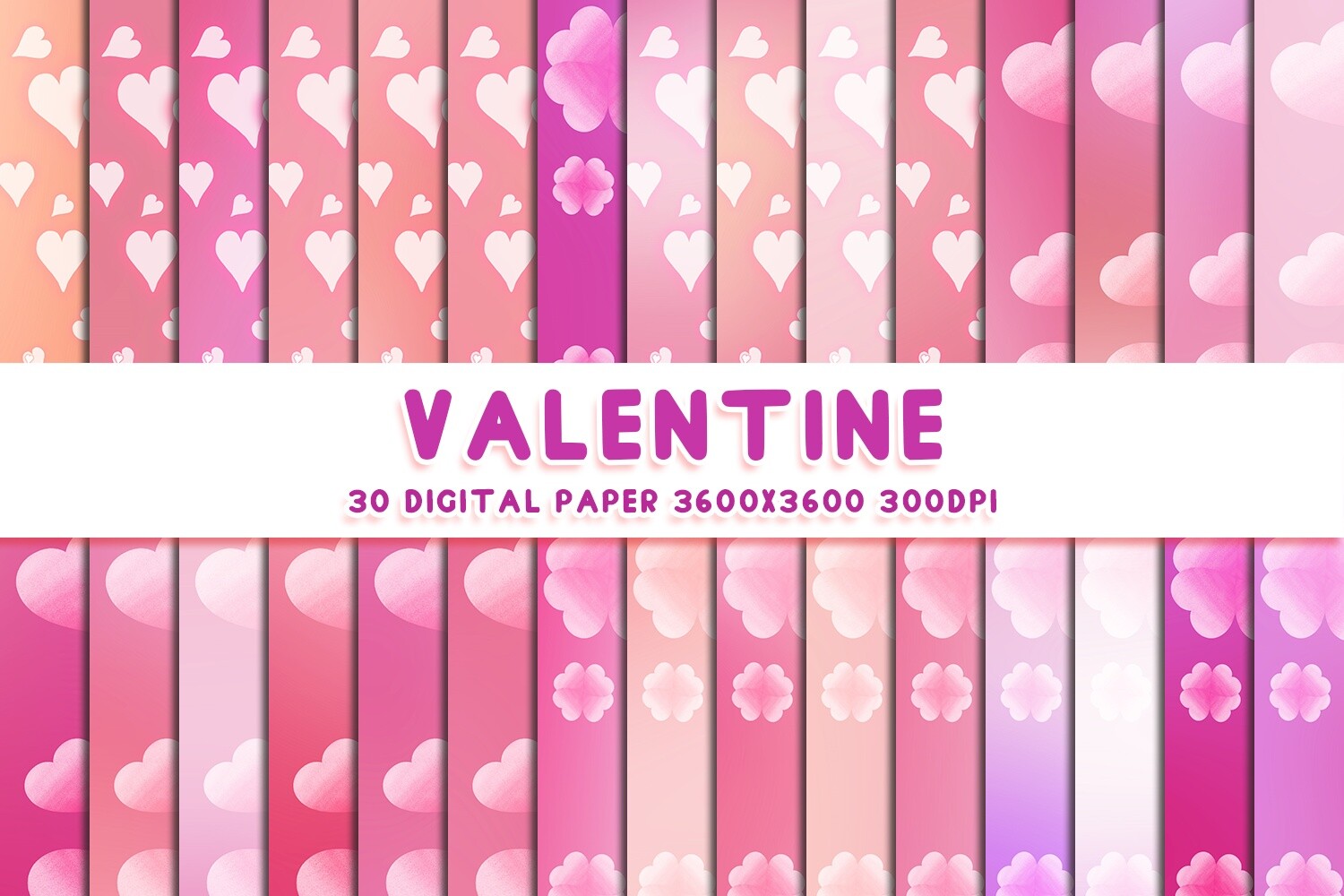 Heart Valentine Digital Papers 104 Graphic by Fairy tale · Creative Fabrica