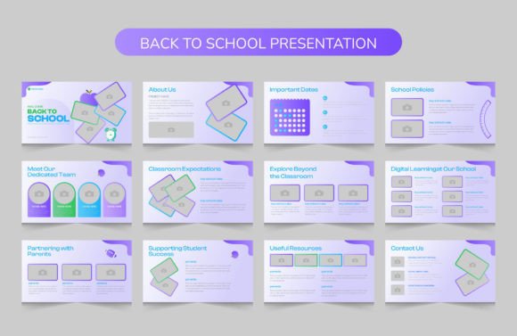Preview of Kids School PowerPoint Presentation education presentation template