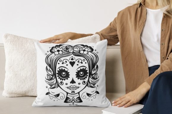 La Catrina Sugar Skull Font PNG with transparent background - Preview 5