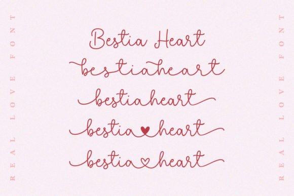 Real Love Font PNG with transparent background - Preview 1