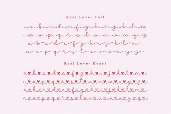 Real Love Font PNG with transparent background - Preview 2