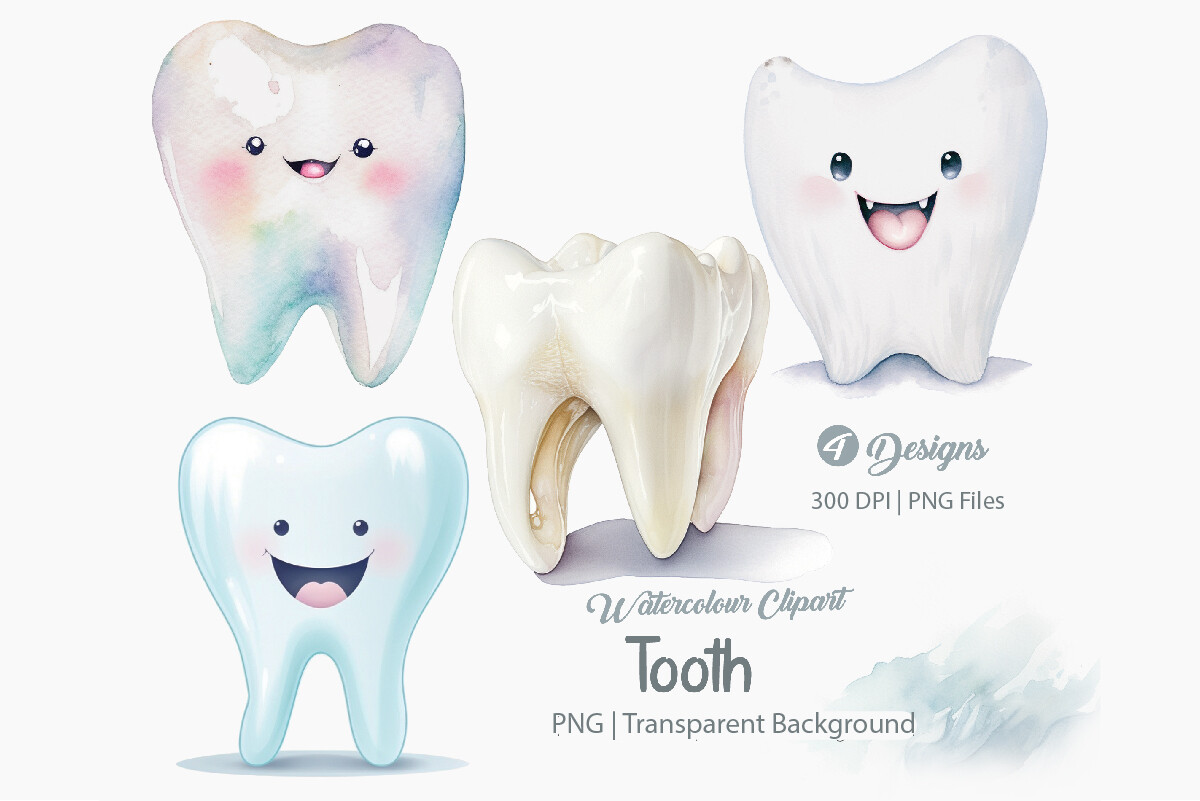 Tooth Clipart, Teeth PNG Bundle - photo 1