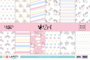 Unicorn Digital Paper Pack Graphic by lapeticrafter · Creative Fabrica