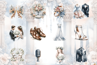 Watercolor Wedding Clipart - Wedding Png Graphic by Artistic Revolution ...