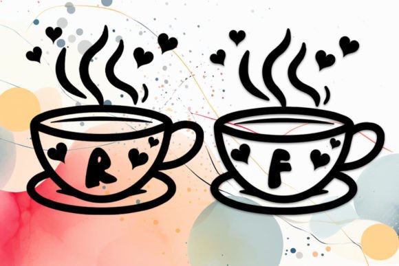 Coffee Alphabet Fonts Graphic Brushes By MOMAT THIRTYONE