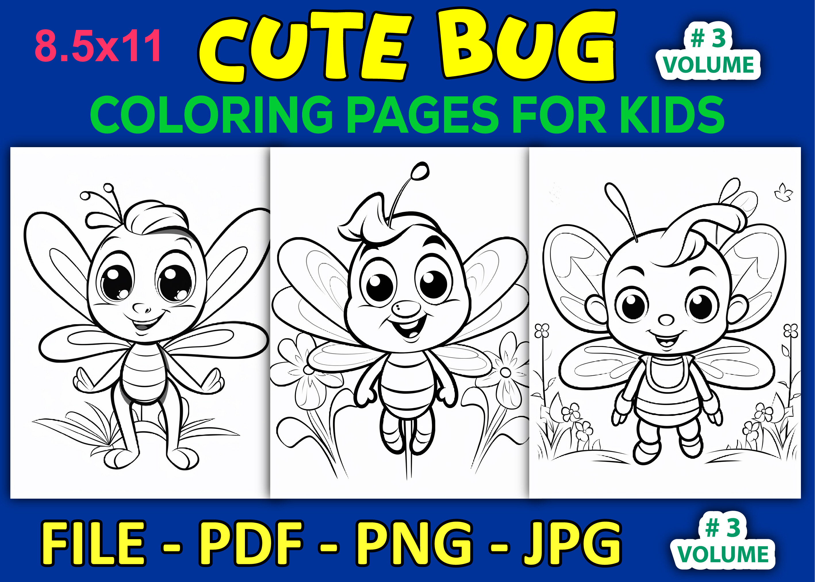 140 Cute Bug Coloring Pages for Kids