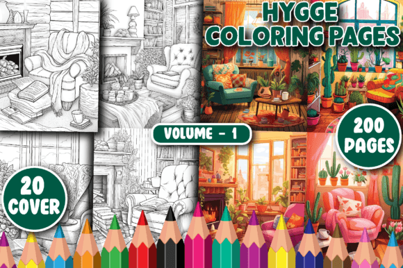 200 Hygge Coloring Pages for Adult V - 2
