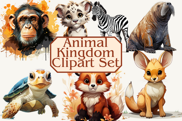 Animal Kingdom Clipart Set Graphic by Craft Studios · Creative Fabrica