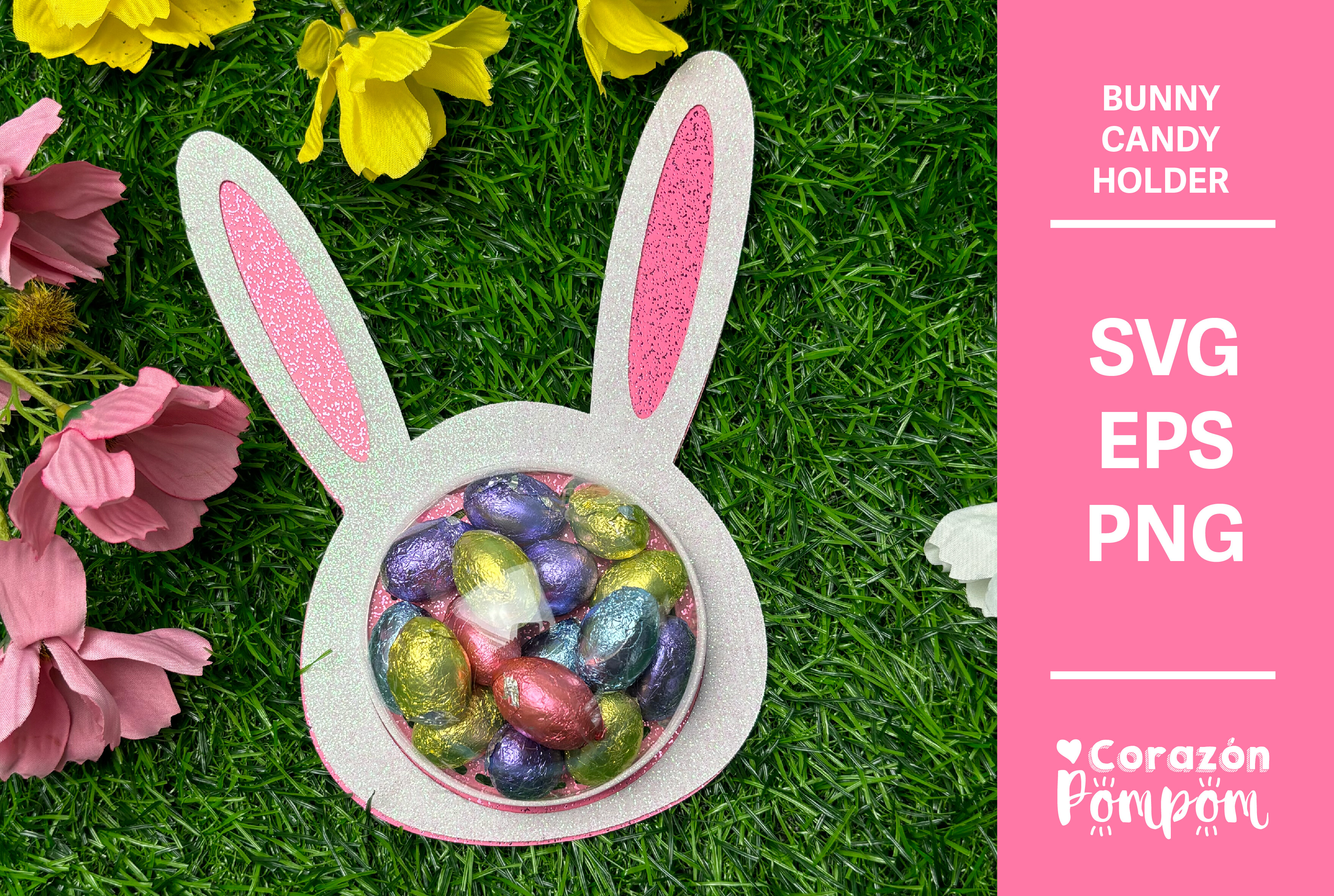 Bunny Candy Holder SVG for Easter · Creative Fabrica
