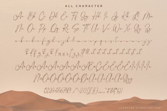 Leontyne Signature Font PNG with transparent background - Preview 6