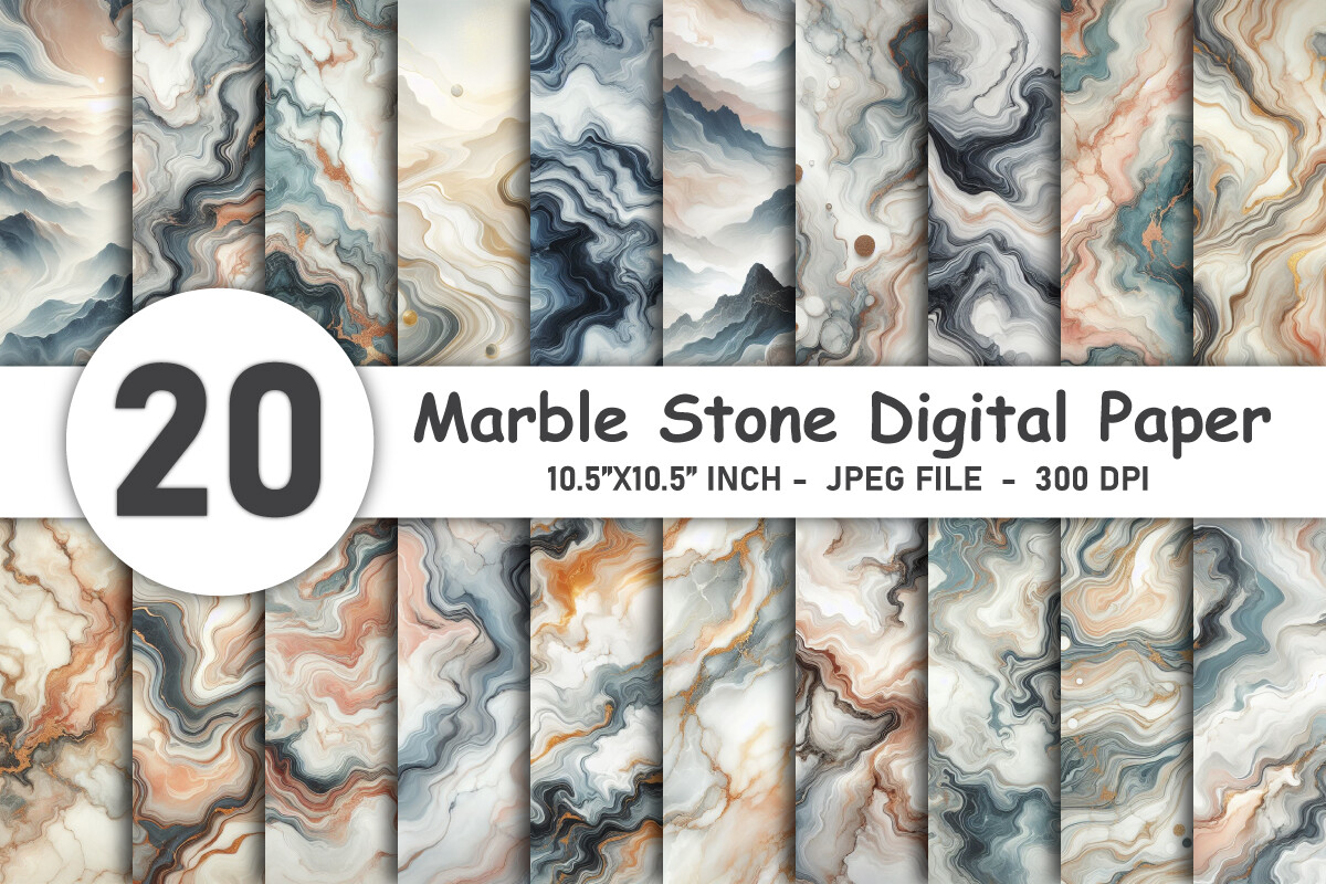 Marble Stone Digital Paper Background Graphic by sagorarts · Creative ...