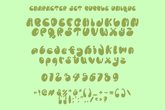 Bubble Unique Font - Preview 6
