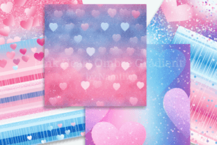 Pink Heart Glitter Ombre Digital Paper Graphic by Nam Tiwa · Creative ...