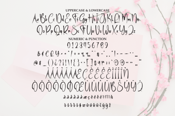 Sakura Handmade Font PNG with transparent background - Preview 6