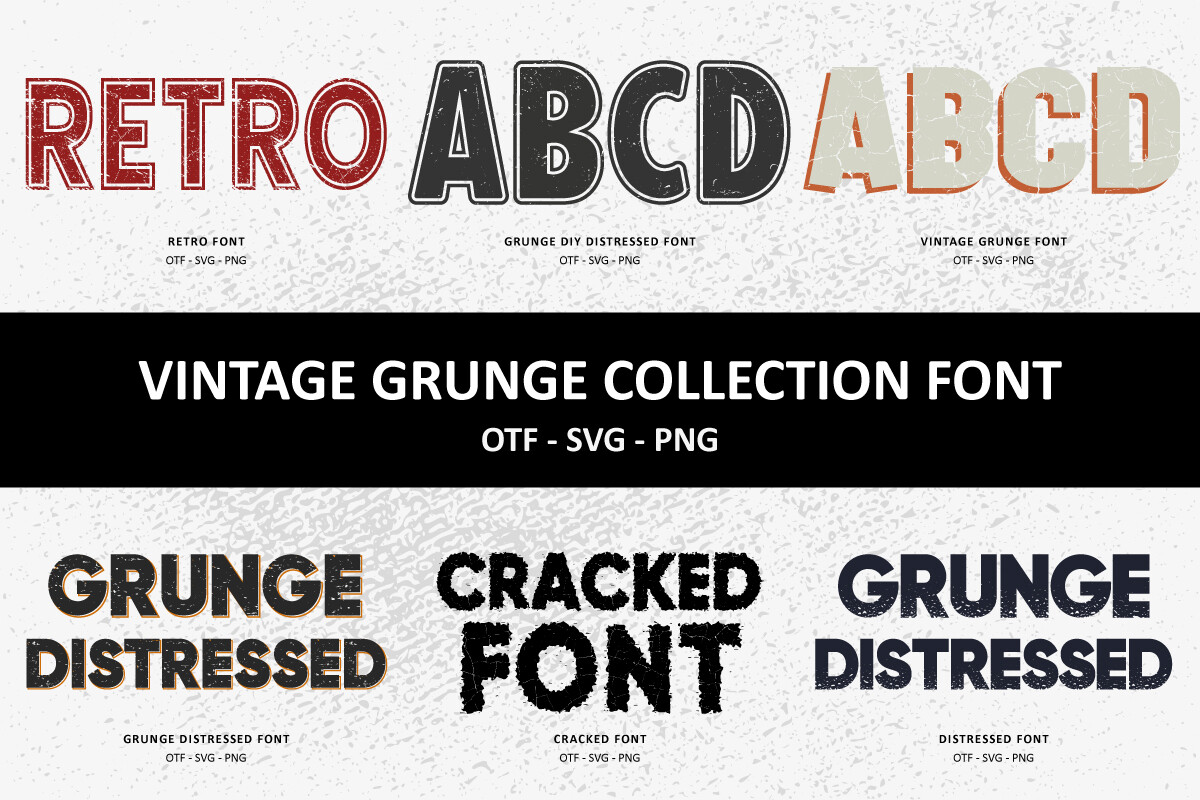 Vintage Grunge Collection Font by Font Craft Studio · Creative Fabrica font preview