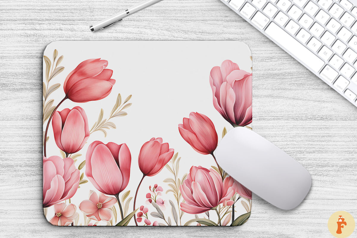 Watercolor Tulip Flowers Background Graphic by Foxmia · Creative Fabrica
