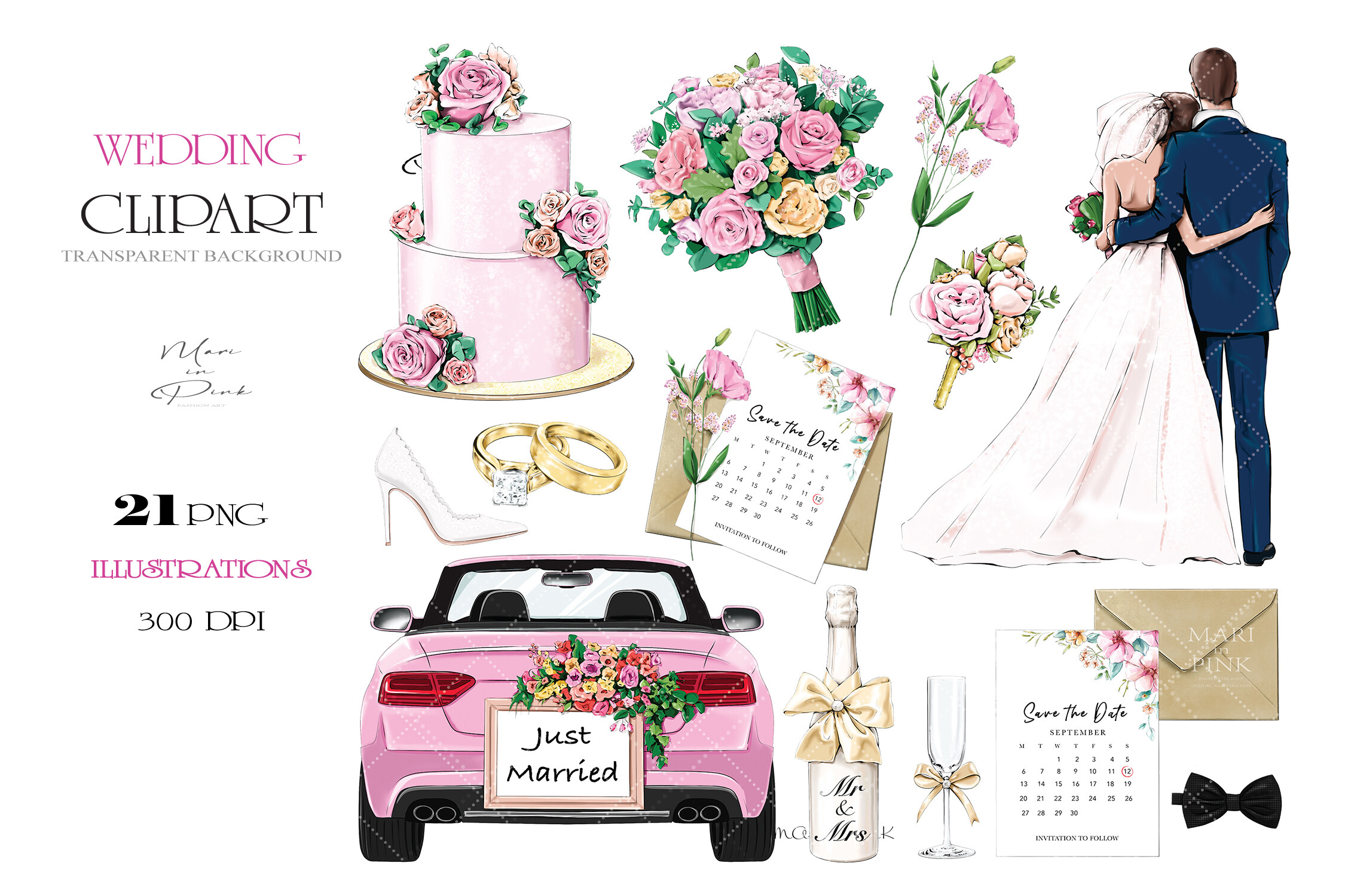Wedding Planner Stickers Wedding Clipart - photo 1