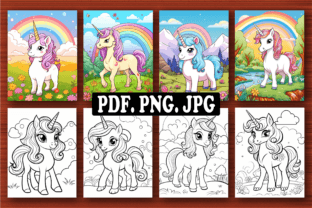 300 Cute Unicorn Coloring Pages for Kids Graphic by KDP TEMPLATES ART ...