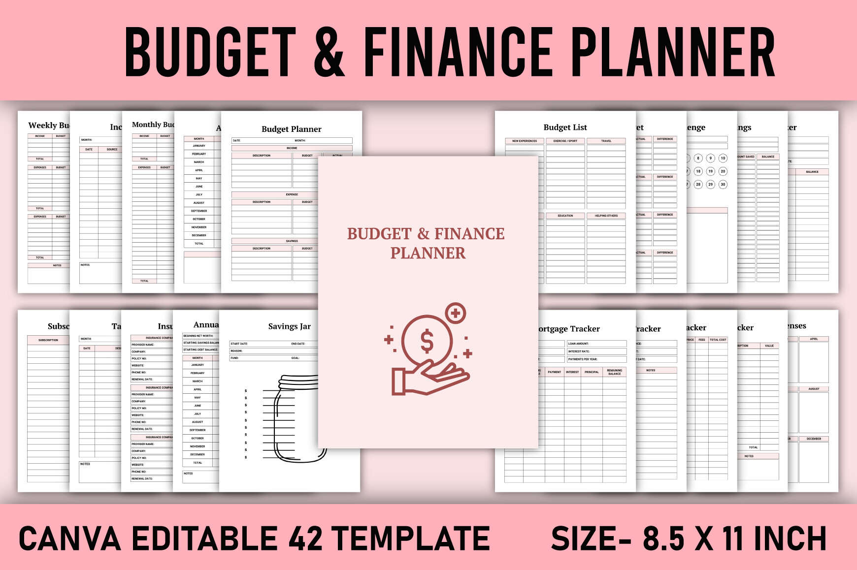 Budget & Finance Planner Canva Template