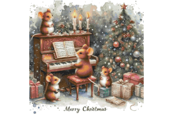 Christmas Mices Counted Cross Stitch PDF