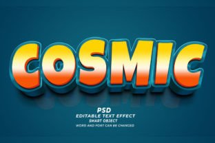 Cosmic PSD 3D Editable Text Effect Graphic by TrueVector · Creative Fabrica