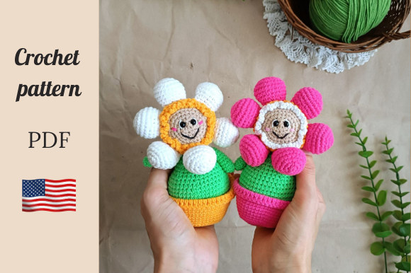 Crochet Pattern Flower in a Pot