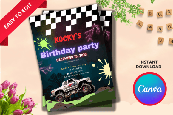 Editable Birthday Invitation Template
