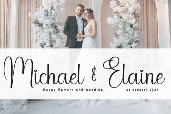 Happy Wedding Font - Preview 1
