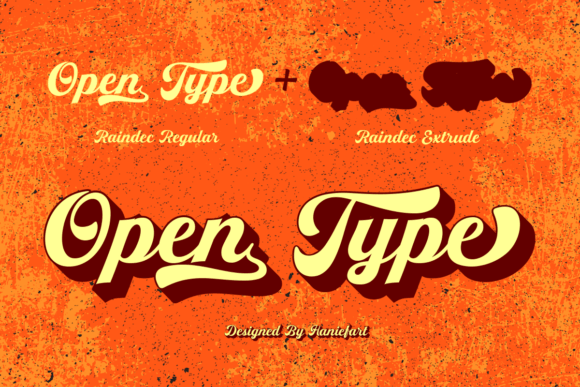 Raindec Font PNG with transparent background - Preview 1