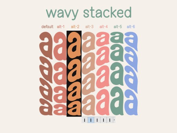 Awesome Wavy Stacked Font - Preview 6