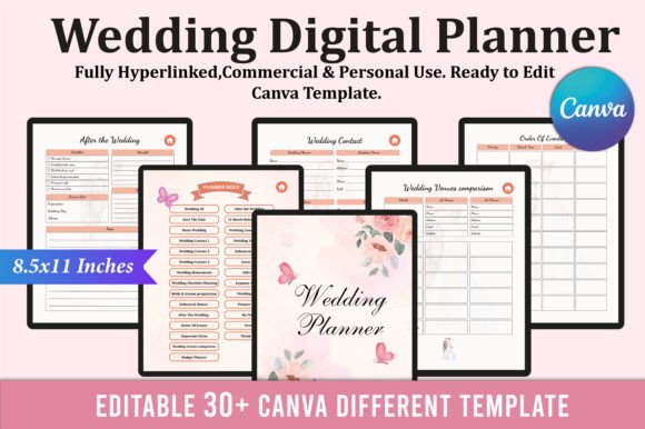 Digital Wedding Planner for Ipad Canva