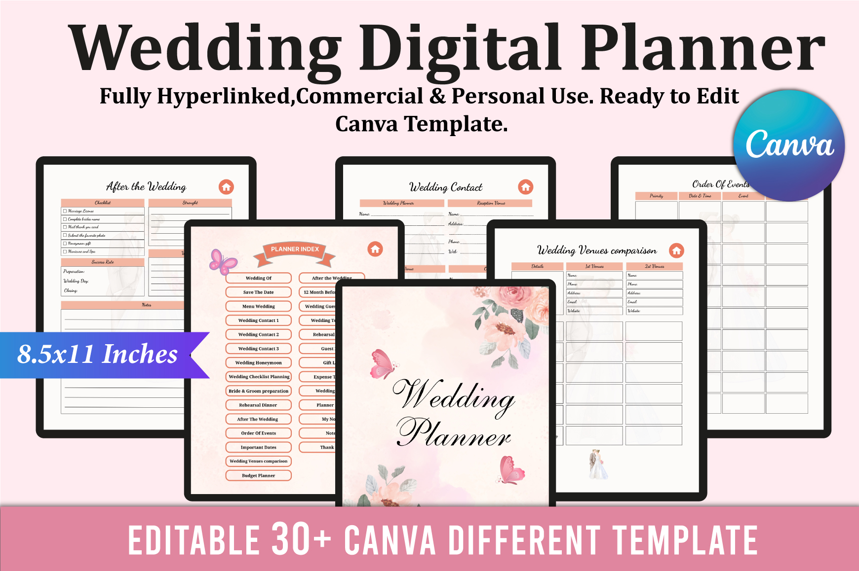 Digital Wedding Planner for Ipad Canva