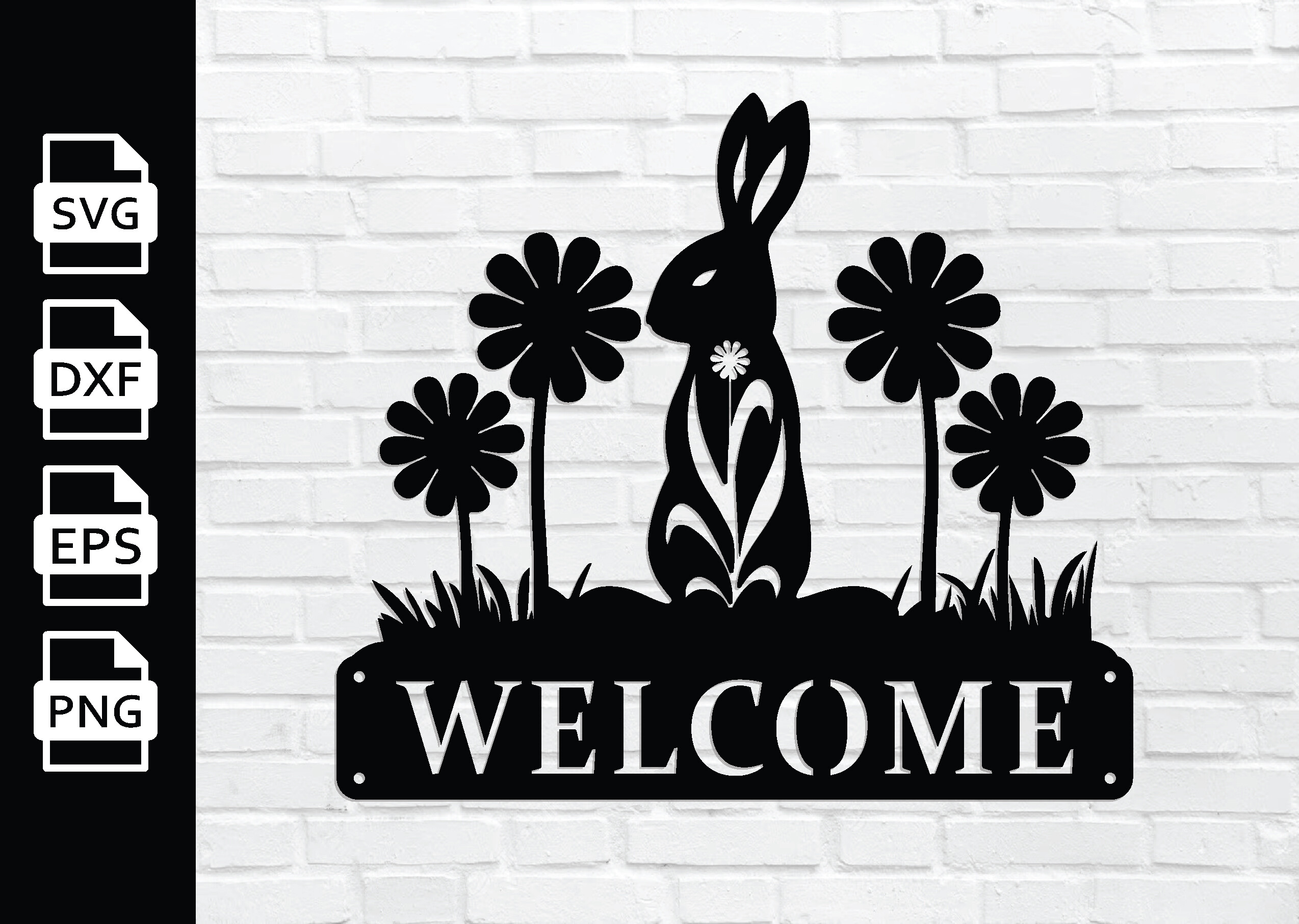 Easter Metal Welcome Sign Graphic by MetalWallArt · Creative Fabrica