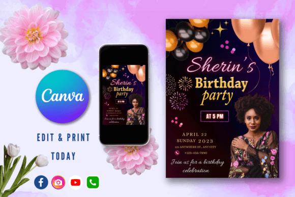 Editable Birthday Invitation Template
